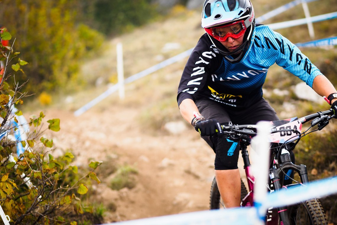 Ines Thoma in den ersten Kurven von Stage 1 Ines Thoma in den ersten Kurven von Stage 1