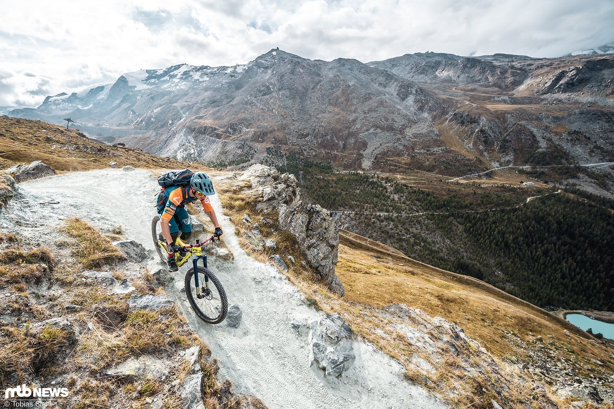 Der Sunnegga Flowtrail in Zermatt ist der längste der Schweiz Der Sunnegga Flowtrail in Zermatt ist der längste der Schweiz