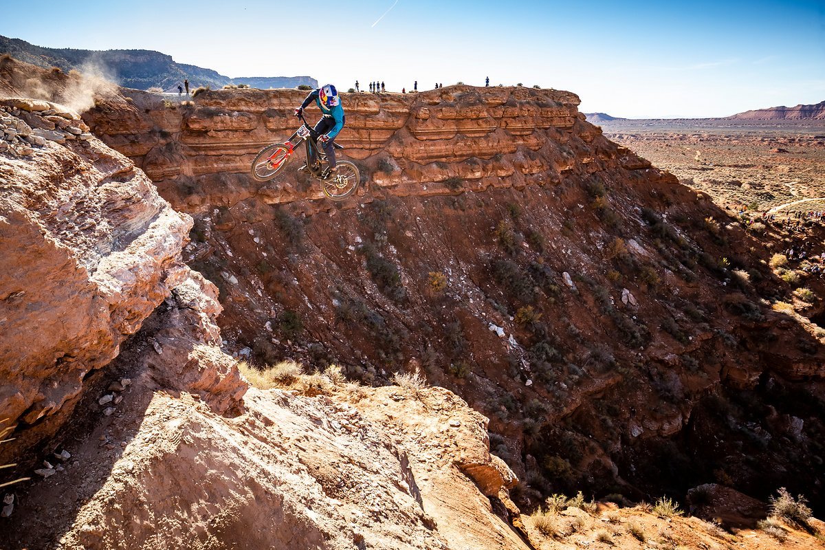 Szymon Godziek competes at Red Bull Rampage in Virgin, Utah, USA on 26 October, 2018. // Garth Milan/Red Bull Content Pool // AP-1XAYSPYR52111 // Usage for editorial use only // Please go to www.redbullcontentpool.com for further information. // Szymon Godziek competes at Red Bull Rampage in Virgin, Utah, USA on 26 October, 2018. // Garth Milan/Red Bull Content Pool // AP-1XAYSPYR52111 // Usage for editorial use only // Please go to www.redbullcontentpool.com for further information. //