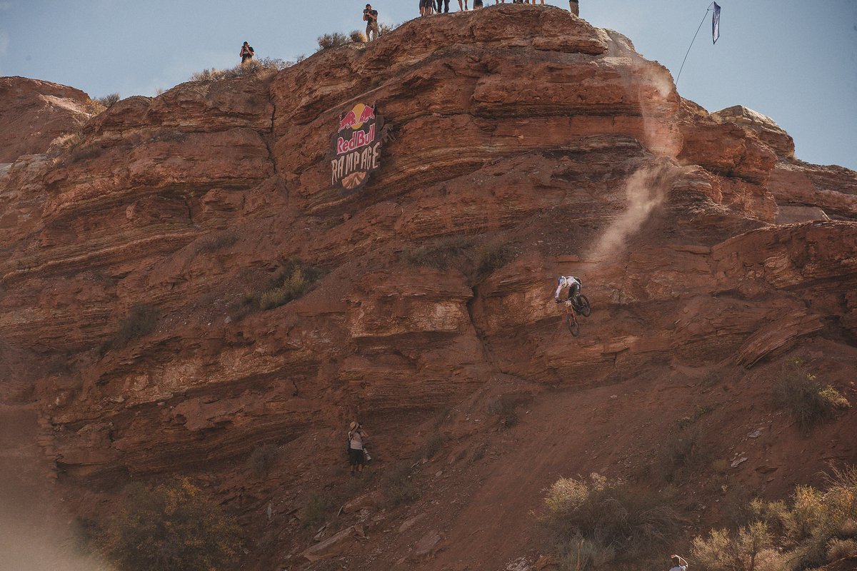 Thomas Genon rides during the Red Bull Rampage in Virgin, Utah, USA on 26 October, 2018. // Peter Morning/Red Bull Content Pool // AP-1XAYS3E2N2111 // Usage for editorial use only // Please go to www.redbullcontentpool.com for further information. // Thomas Genon rides during the Red Bull Rampage in Virgin, Utah, USA on 26 October, 2018. // Peter Morning/Red Bull Content Pool // AP-1XAYS3E2N2111 // Usage for editorial use only // Please go to www.redbullcontentpool.com for further information. //