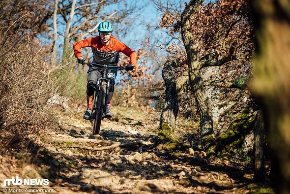 In ruppigem Gelände hat man auf dem NS Bikes Eccentric gegenüber der Konkurrenz jedoch das Nachsehen In ruppigem Gelände hat man auf dem NS Bikes Eccentric gegenüber der Konkurrenz jedoch das Nachsehen