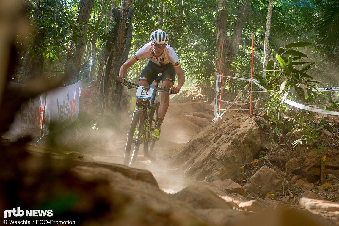 Auf dem Weg zur Medaille bei der WM in Cairns 2017.