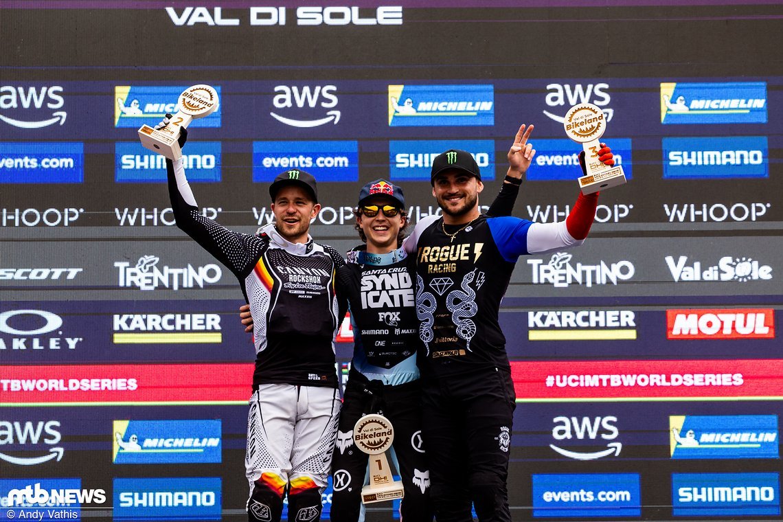 Jackson Goldstone siegt vor Troy Brosnan und Thibaut Daprela.