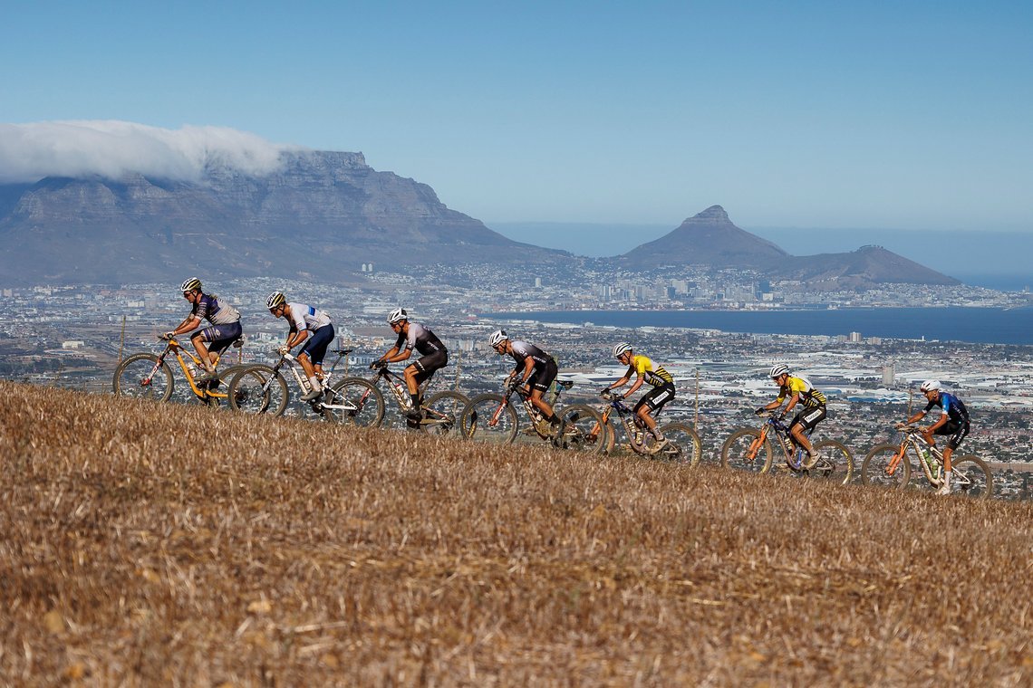 Riders during Stage 1 of the 2025 Absa Cape Epic Mountain Bike stage race held at Meerendal Wine Estate, Cape Town, South Africa on the 17th March 2025. Photo by Sam Clark/Cape Epic
PLEASE ENSURE THE APPROPRIATE CREDIT IS GIVEN TO THE PHOTOGRAPHER AN