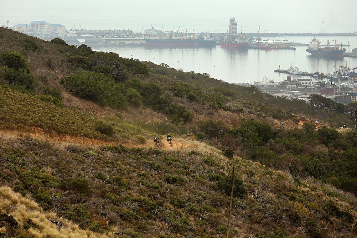 Riders work their way along the route during the Prologue of the 2019 Absa Cape Epic Mountain Bike stage race held at the University of Cape Town in Cape Town, South Africa on the 17th March 2019.

Photo by Shaun Roy/Cape Epic

PLEASE ENSURE THE 