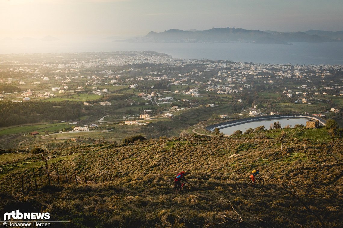 Es erstreckt sich allerbeste Sicht auf Kos-Stadt