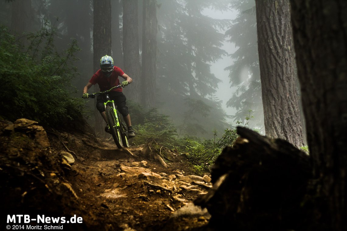 Unterwegs mit der neuen DVO Diamond Enduro-Federgabel in Whistler. Hier muss sie zeigen, was sie in sich hat.