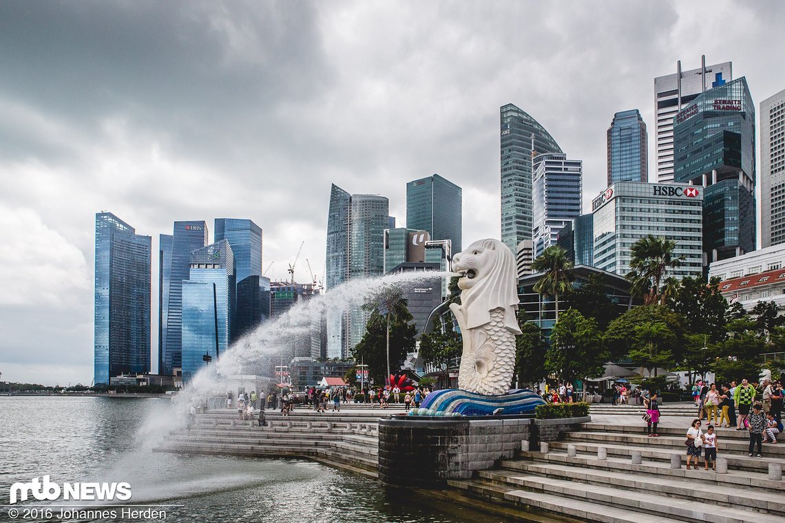 Das Wahrzeichen Singapurs - der "Merlion"