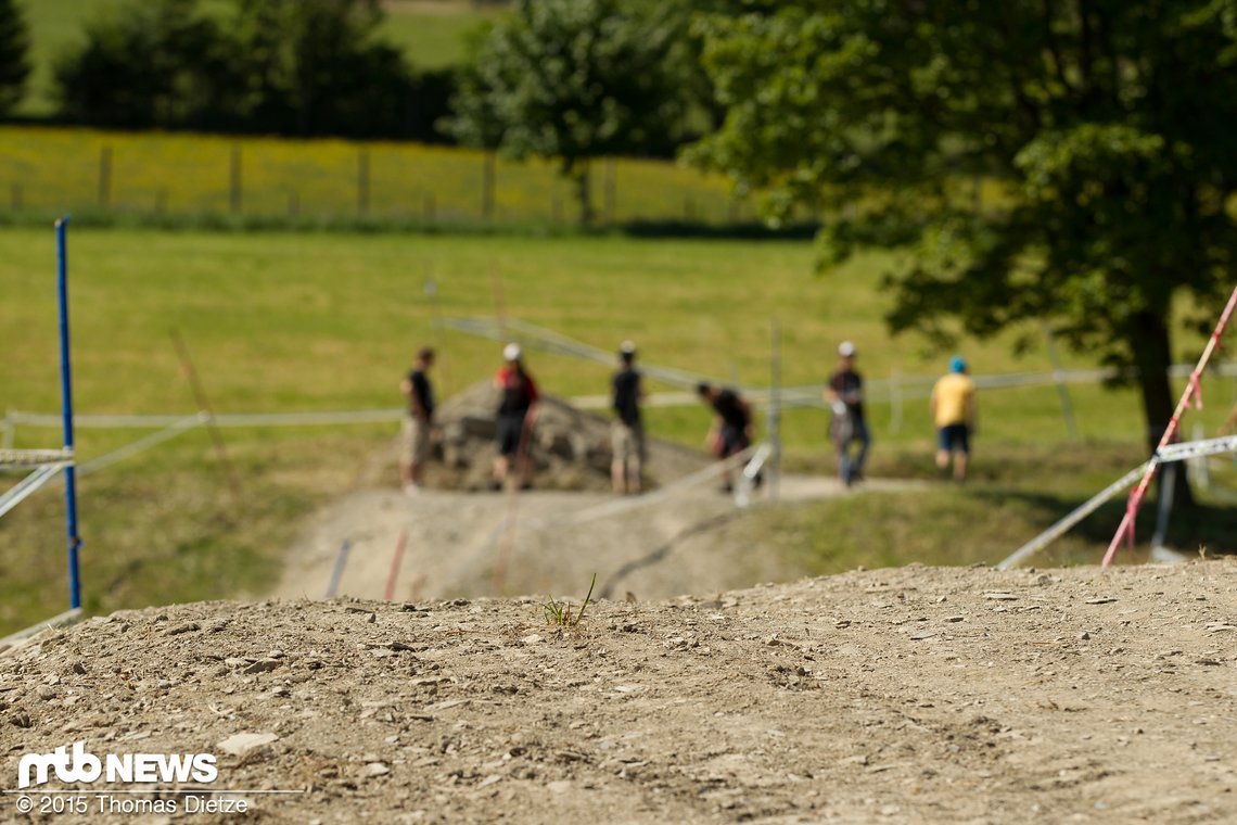 letzte Kurve vor dem Zielsprung