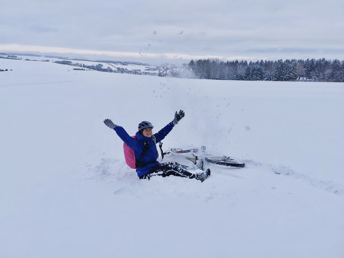 Anstrengend aber geil. ❄️🚴🏼‍♀️❄️