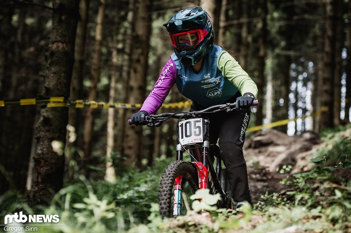 Auch die U15-Fahrerin Lynn Maria Berger war Einzelkämpferin