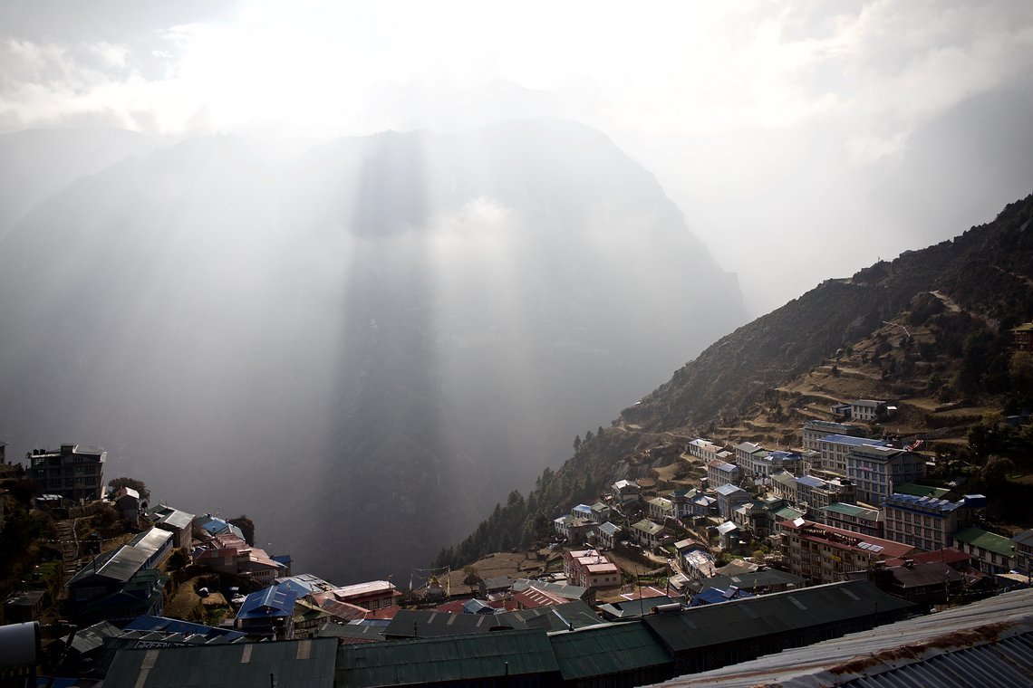 Namche Bazar im Abendlicht