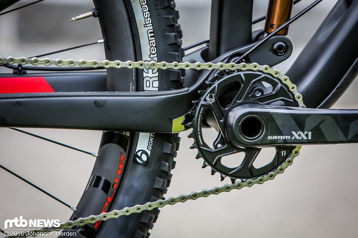 Am Topmodell ist eine SRAM XX1 Eagle montiert