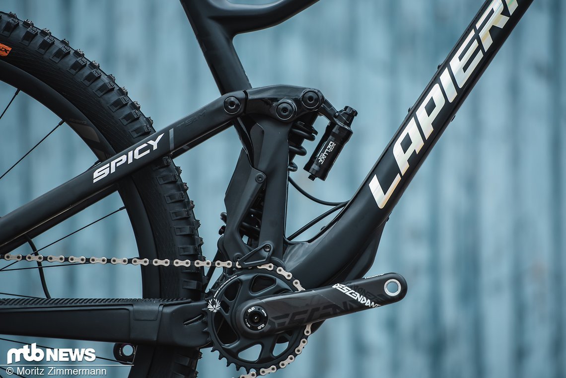 Ein etwas unschönes Problem offenbarte das Lapierre Spicy in Kombination mit unserer 500er Dämpferfeder