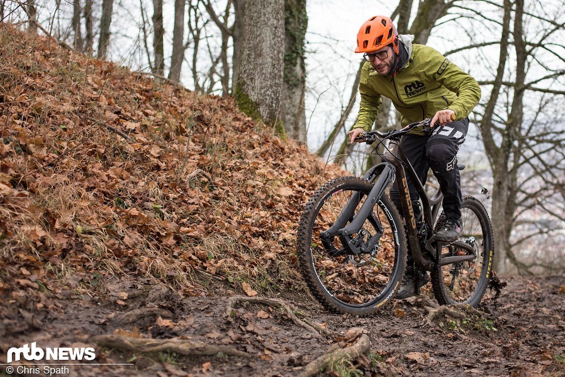 Uphill bei schmierigen Bedingungen