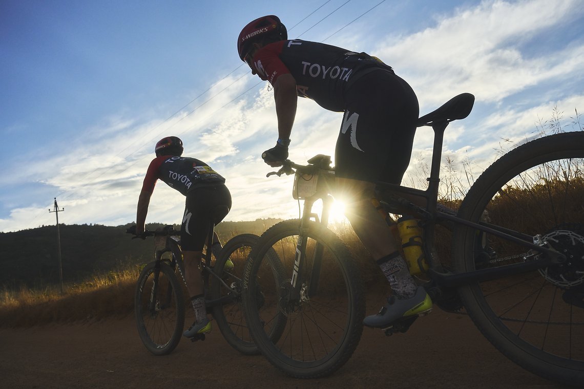 during Stage 4 of the 2025 Absa Cape Epic Mountain Bike stage race held at Fairview, Paarl, Cape Town, South Africa on the 20th March 2025. Photo by Michael Chiaretta/Cape Epic
PLEASE ENSURE THE APPROPRIATE CREDIT IS GIVEN TO THE PHOTOGRAPHER AND ABS