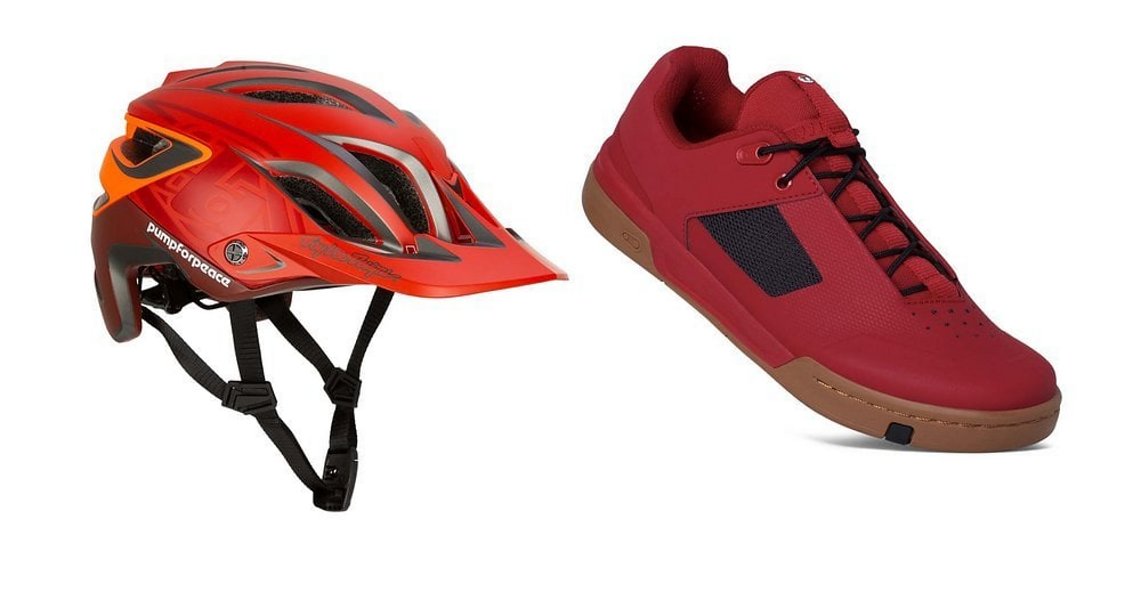 Troy Lee Designs Helm und Crankbrothers Stamp Schuhe