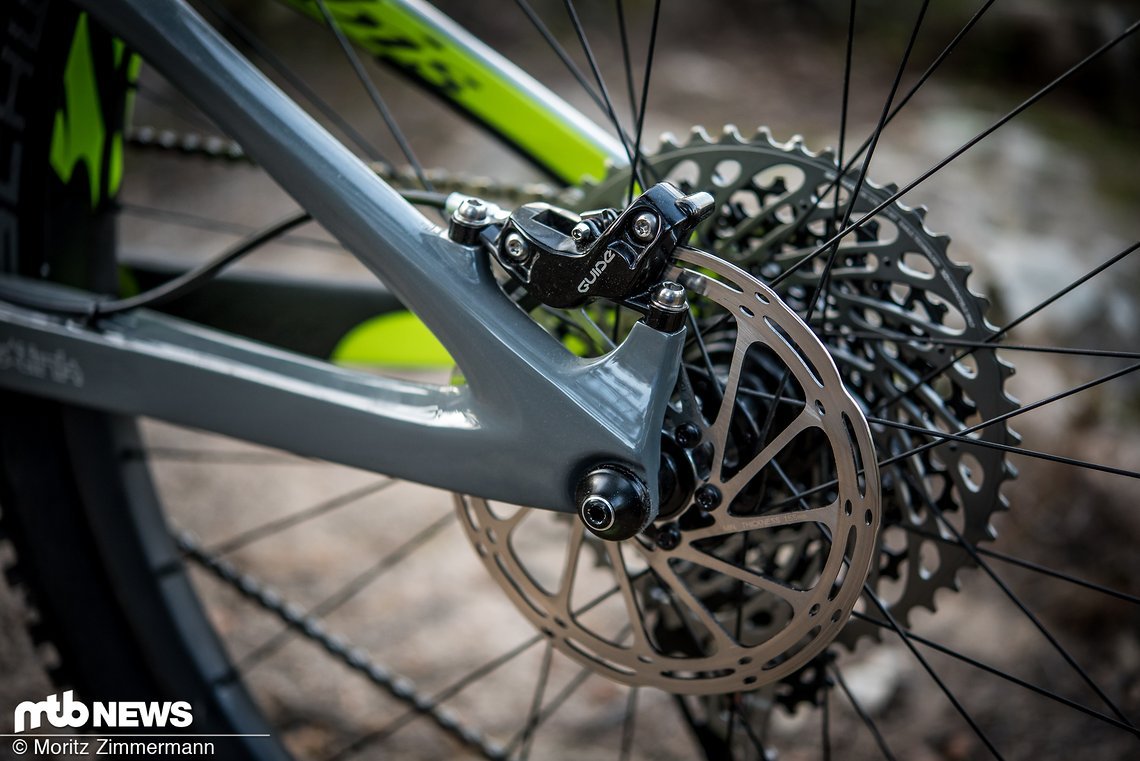 Die SRAM Guide RSC-Bremse hat auf den eher kurzen Abfahrten in Santa Coloma zuverlässig ihren Dienst verrichtet