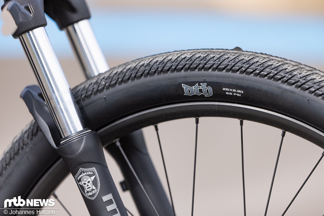 Gute Maxxis DTH-Reifen sind mit an Bord.