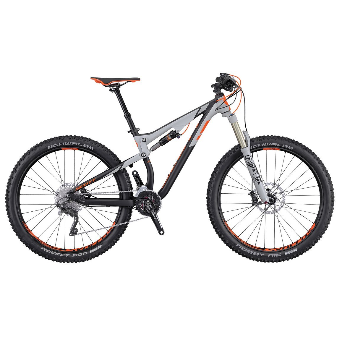 Einstiegsmodell in die Genius-Reihe: das Scott Genius 720 Plus mit Aluminiumrahmen und Shimano 2-fach Antrieb