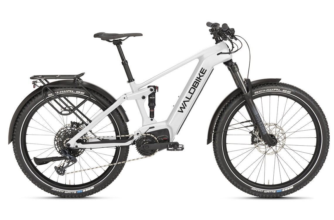 Das Waldbike Quercus SUV ist ein Allround E-Bike mit Drive S Mag-Motor, RockShox-Fahrwerk und satten Magura MT5-Bremsen