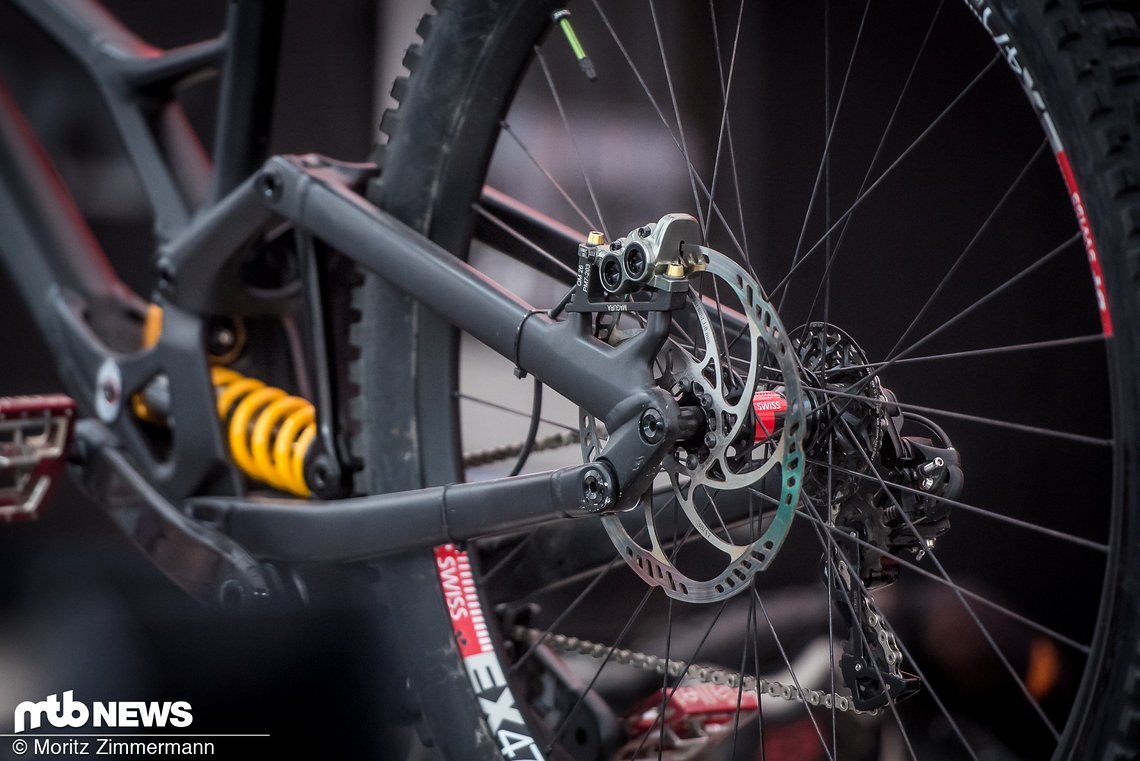 In der Kettenstrebe befindet sich der klassische Horstlink, den Specialized mit dem FSR-System weltweit bekannt gemacht hat.