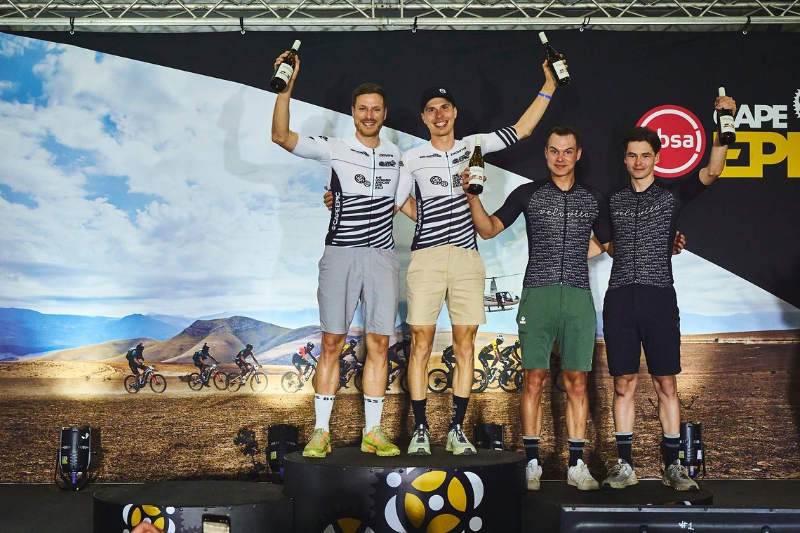 during Stage 1 of the 2025 Absa Cape Epic Mountain Bike stage race held at Meerendal Wine Estate, Cape Town, South Africa on the 17th March 2025. Photo by Michael Chiaretta/Cape Epic
PLEASE ENSURE THE APPROPRIATE CREDIT IS GIVEN TO THE PHOTOGRAPHER A