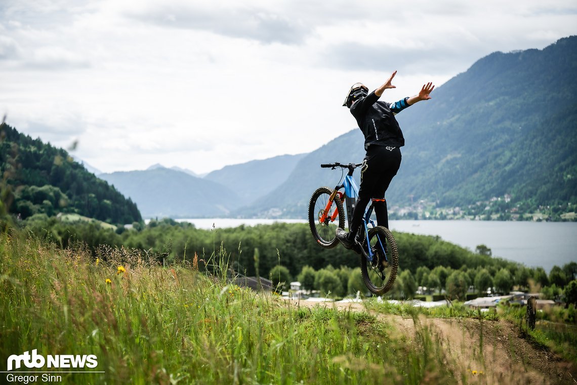 Der Trail endet in einer Übungs-Area direkt am See.