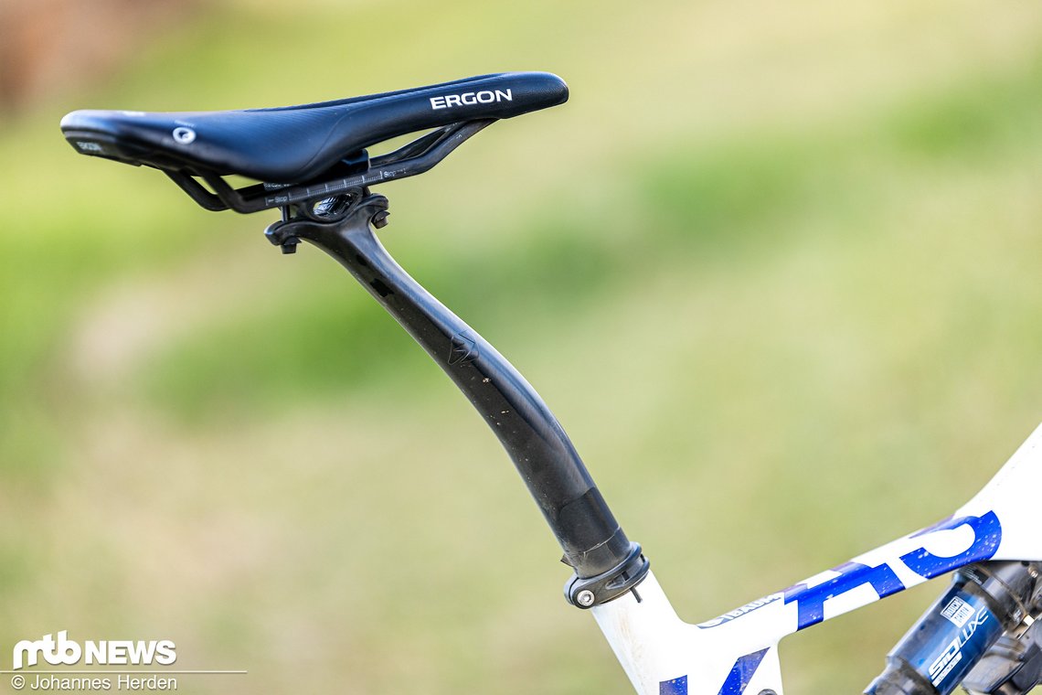 Auch Lukas bekam eine Custom-Stütze aus Carbon verpasst.