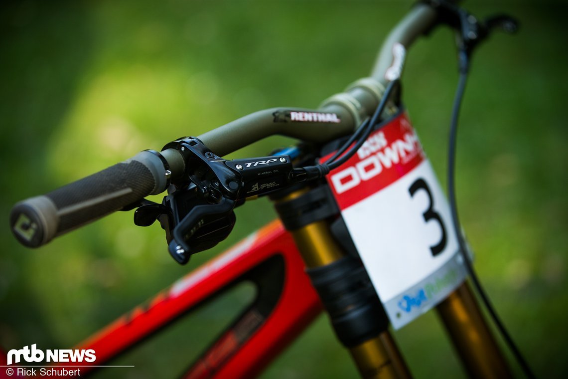 Sattel und Hebel der Bremse ähneln der TRP E-Bike-Bremse wie ein Ei dem anderen.