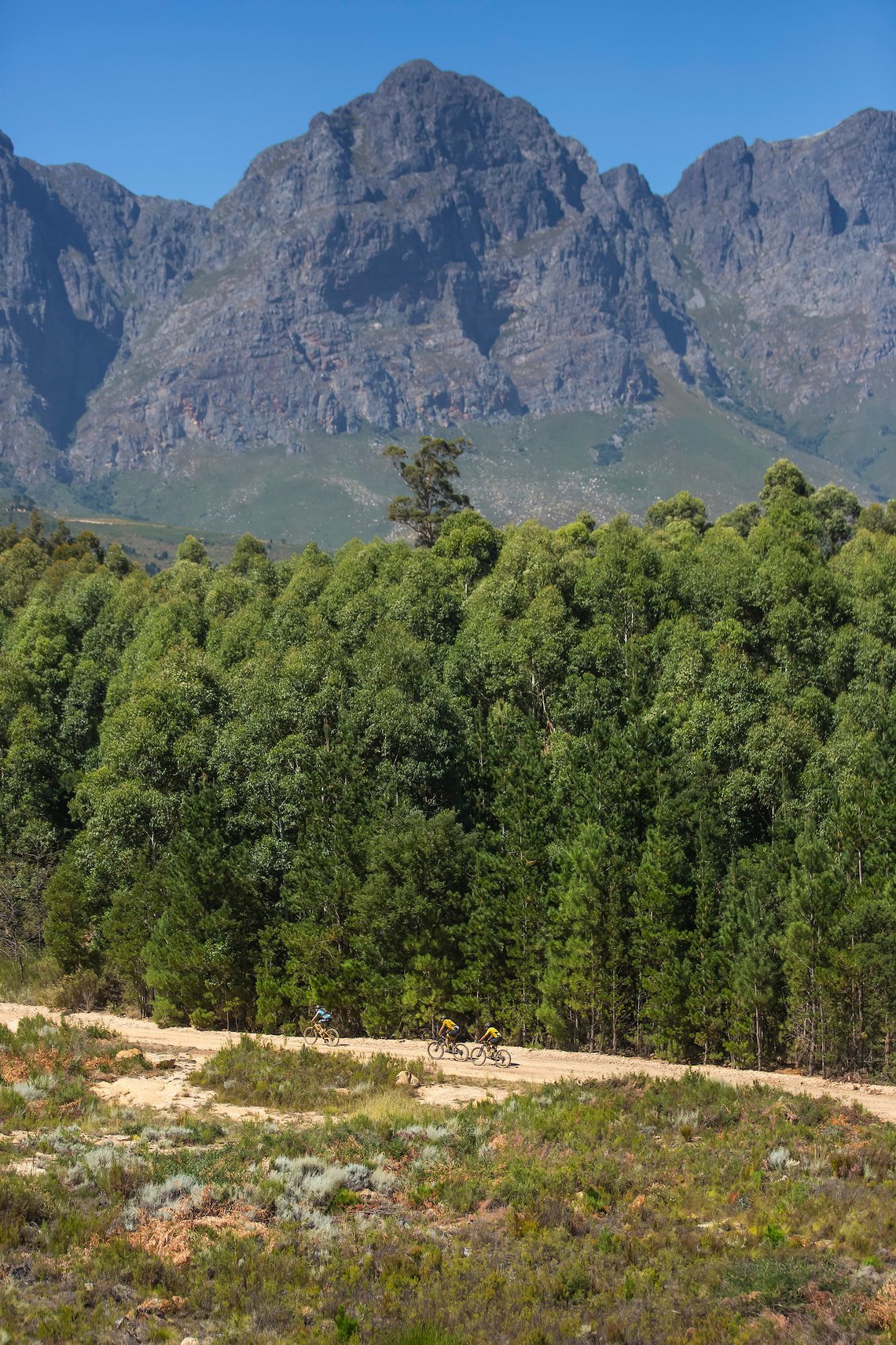 Scenic during stage 1 of the 2022 Absa Cape Epic Mountain Bike stage race from Lourensford Wine Estate to Lourensford Wine Estate, South Africa on the 21st March 2022. © Dom Barnardt / Cape Epic