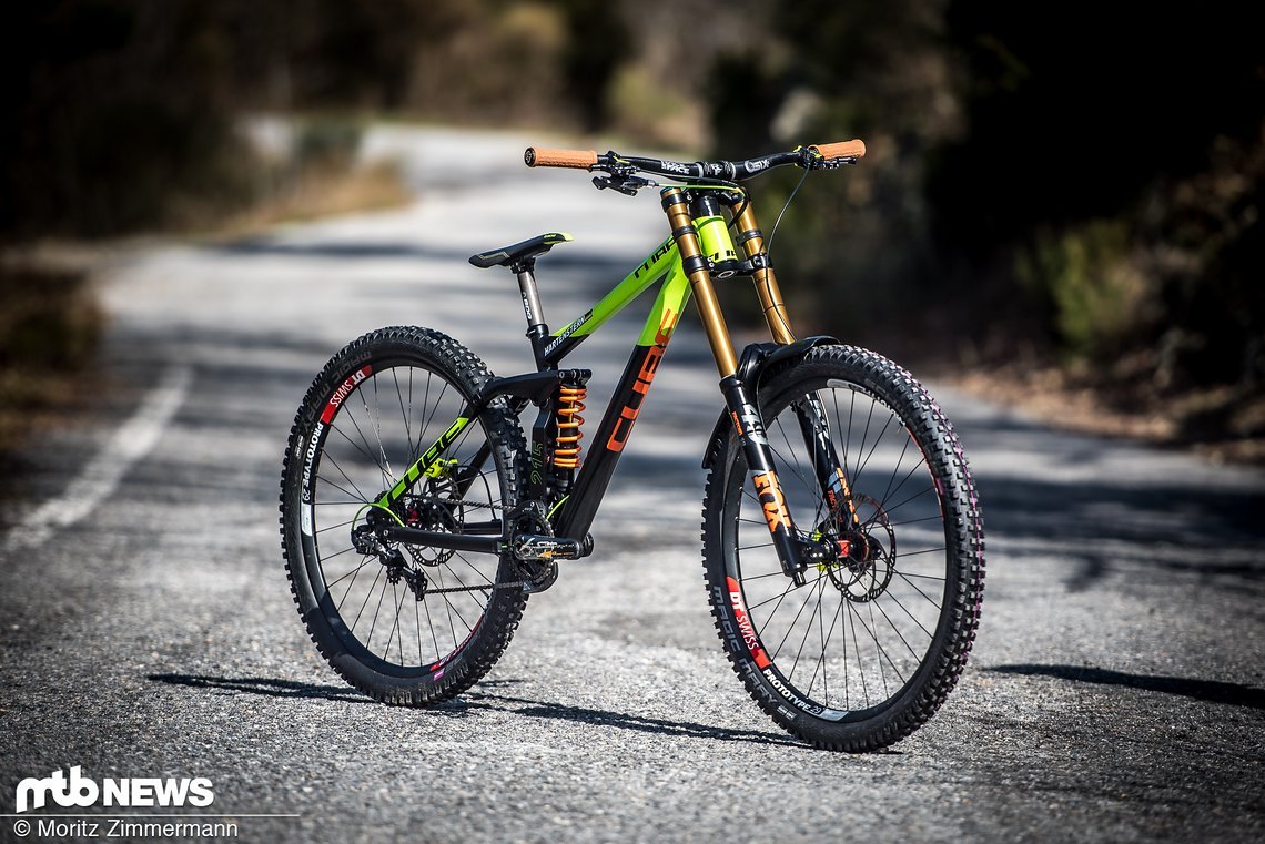 Auf diesem Bike konnte sich Max letztes Jahr die Bronze-Medaille bei der Downhill-Weltmeisterschaft in Cairns in der Junioren-Kategorie sichern
