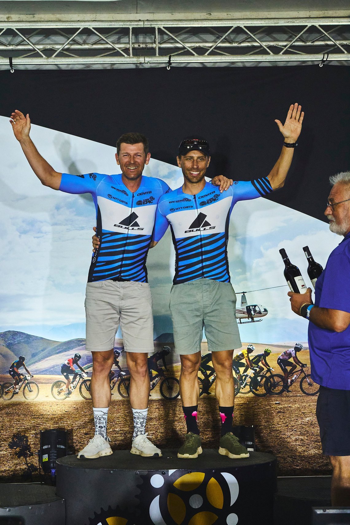 during Stage 1 of the 2025 Absa Cape Epic Mountain Bike stage race held at Meerendal Wine Estate, Cape Town, South Africa on the 17th March 2025. Photo by Michael Chiaretta/Cape Epic
PLEASE ENSURE THE APPROPRIATE CREDIT IS GIVEN TO THE PHOTOGRAPHER A