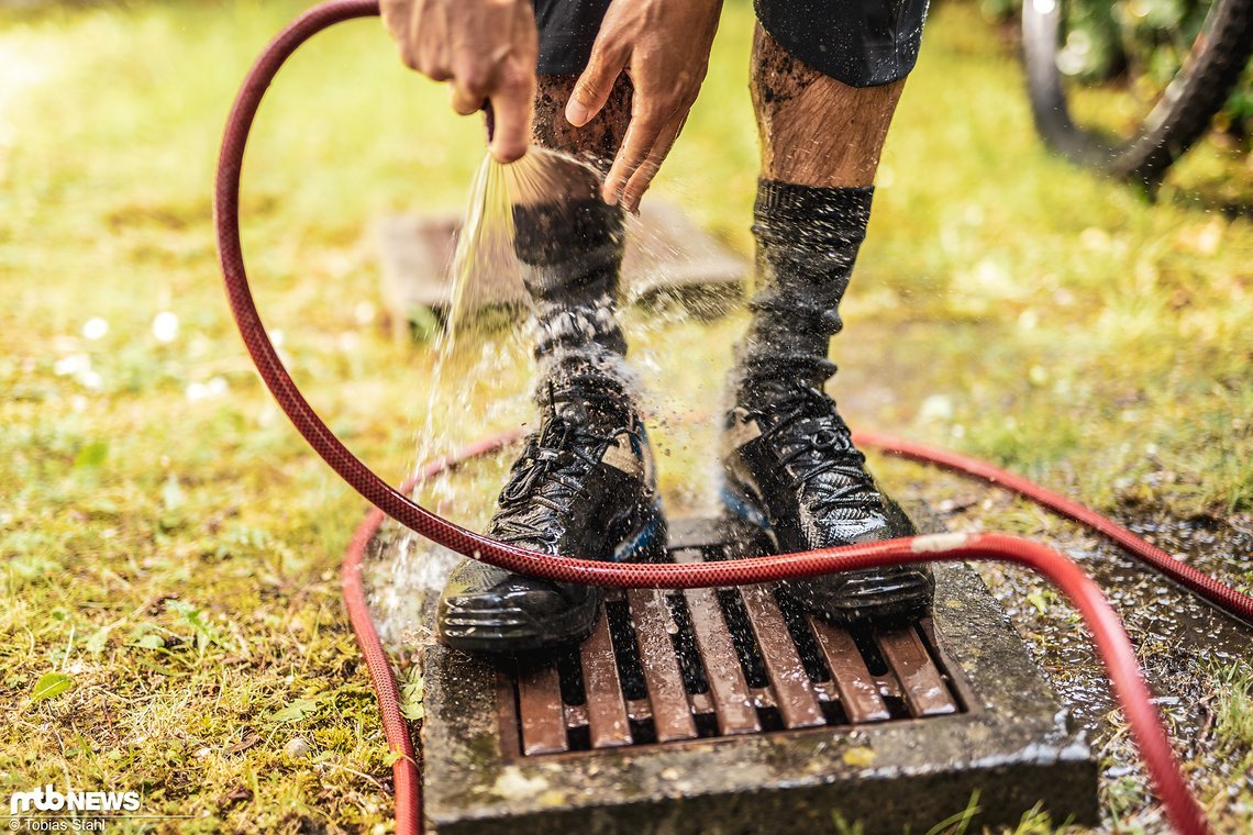 Vorreinigung mit dem Gartenschlauch