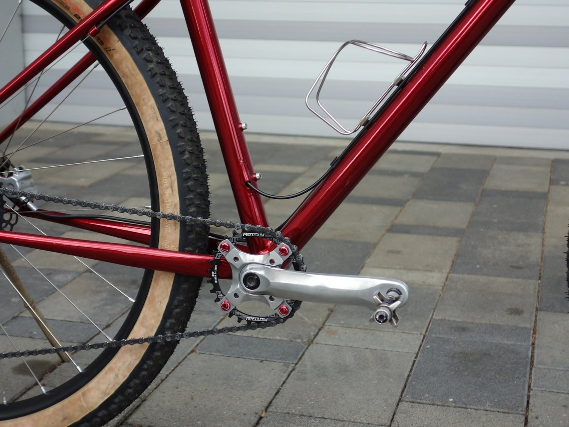 Als Antrieb kommt eine Shimano XT Schaltgruppe zum Einsatz