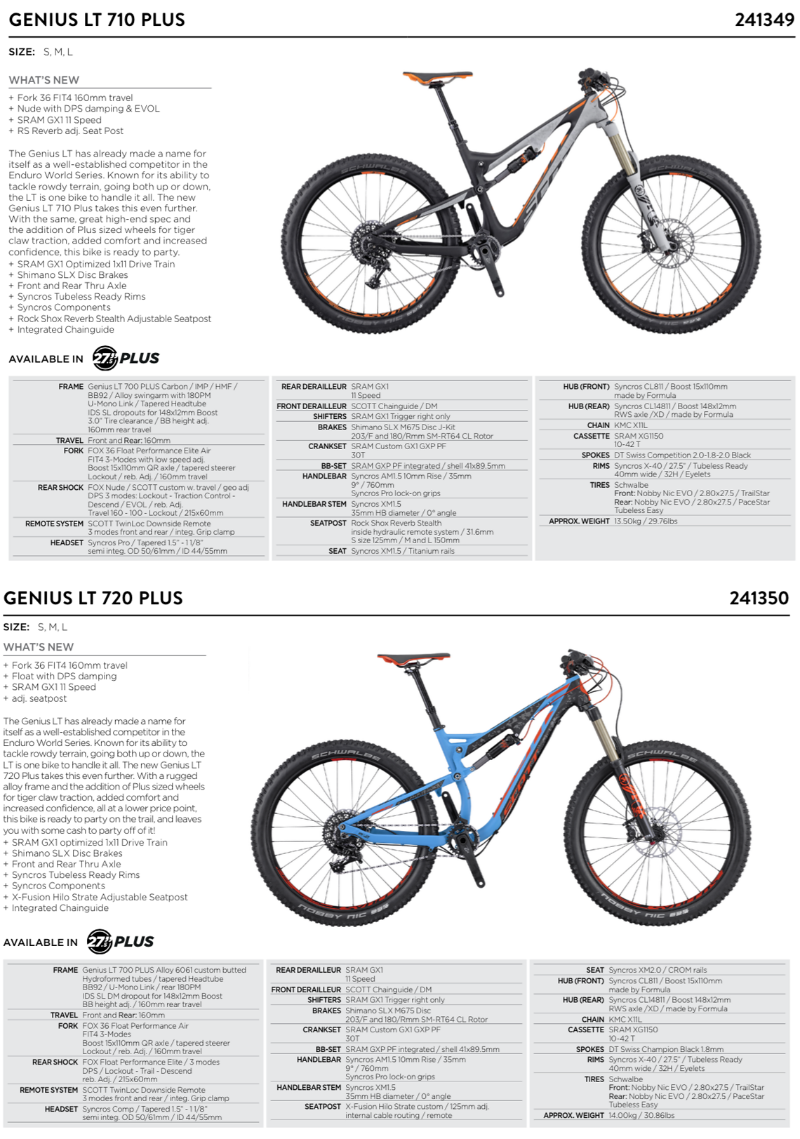 Komplettbikes: Scott Genius LT 710 Plus / 720 Plus