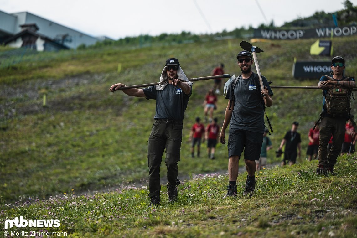 Die Strecken-Crew war in den vergangenen Monaten extrem motiviert und hat unzählige Stunden Arbeit in den Bau der World Cup-Strecke gesteckt.