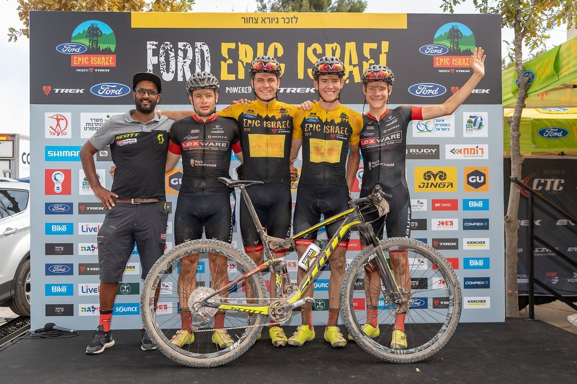 Gesamtsieg beim Etappenrennen Epic Israel 2018 von Max Brandl und Georg Egger. Das Duo wiederholte dieses Kunststück 2019.