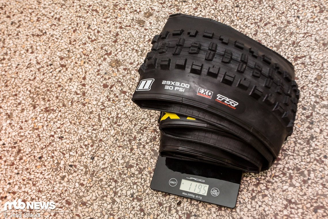 1.195 g für den Maxxis Minion DHR II+