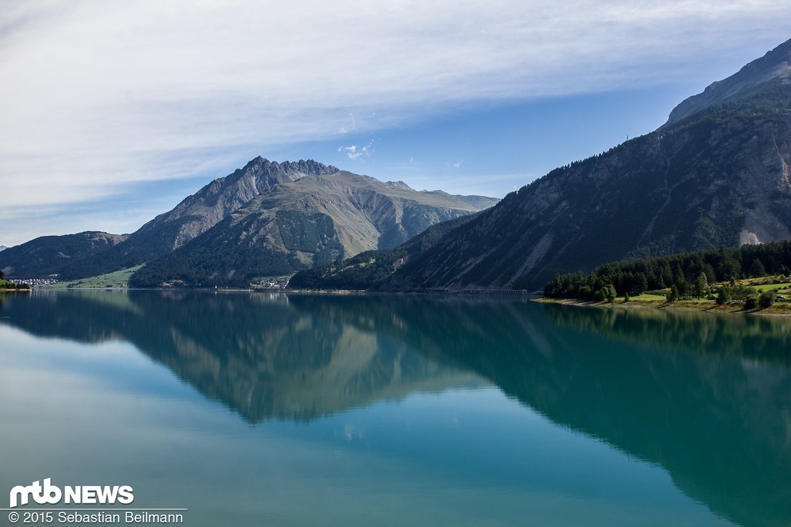 Blick über den Reschensee