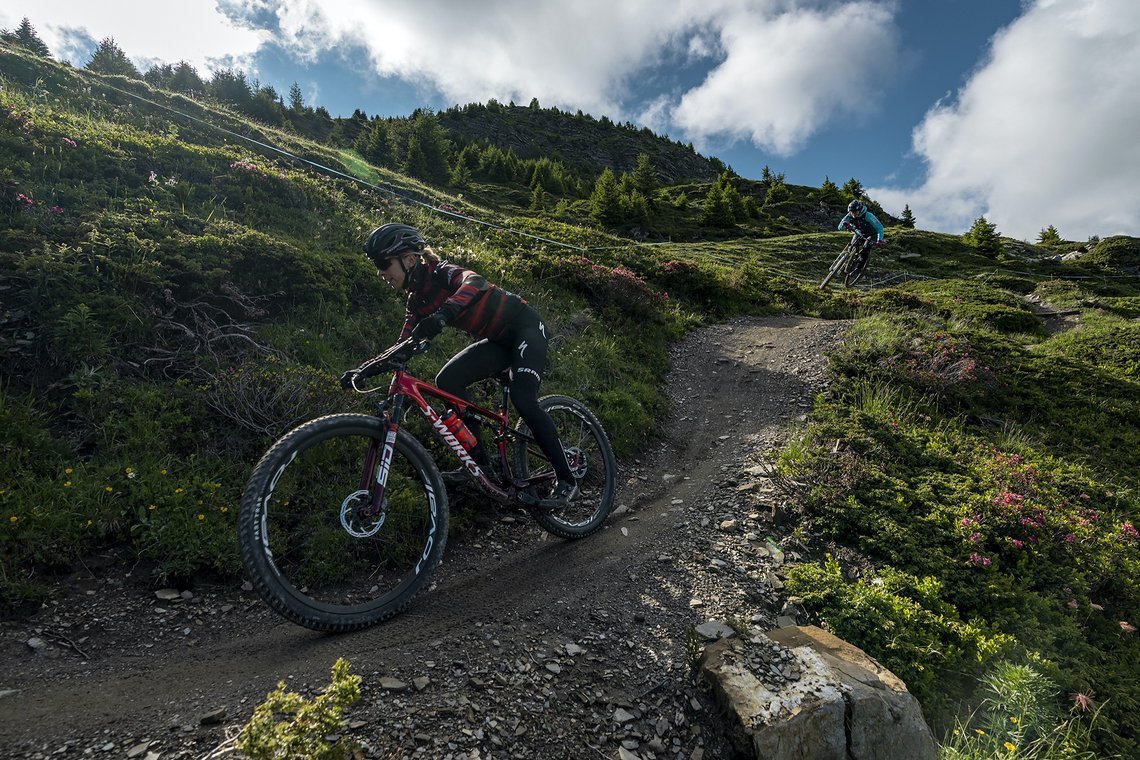 Da war das Wetter noch gut: Ordentlich Trails düsen!