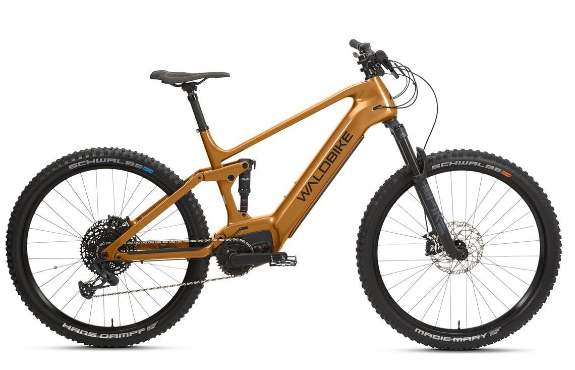 Das Waldbike Quercus Carbon E-MTB bietet einen leichten Carbon-Rahmen, einen kraftvollen Drive S Mag-Motor mit 630 Watt-Batterie und hochwertigen Komponenten