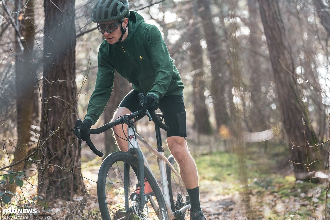 Auf dem Vorderrad lastet weniger Druck als von vielen anderen Bikes gewöhnt