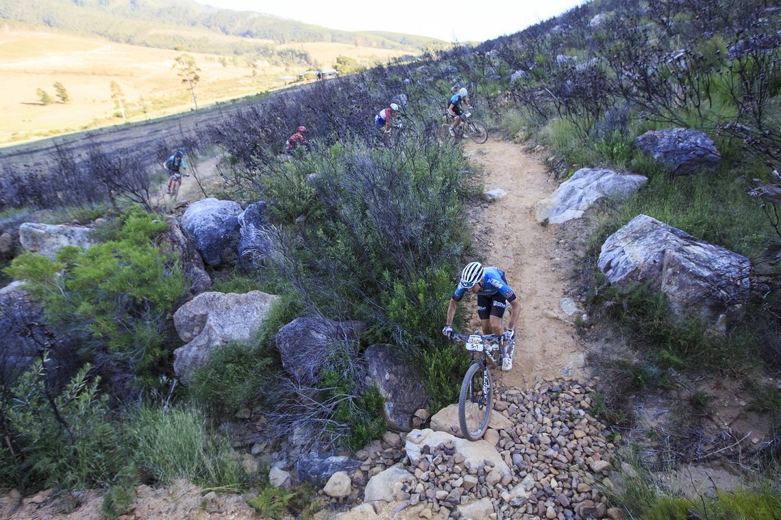 Riders during Stage 5 of the 2024 Absa Cape Epic Mountain Bike stage race from CPUT, Wellington to CPUT, Wellington, South Africa on 22 March 2024. Photo by Sam Clark/Cape Epic
PLEASE ENSURE THE APPROPRIATE CREDIT IS GIVEN TO THE PHOTOGRAPHER AND ABS