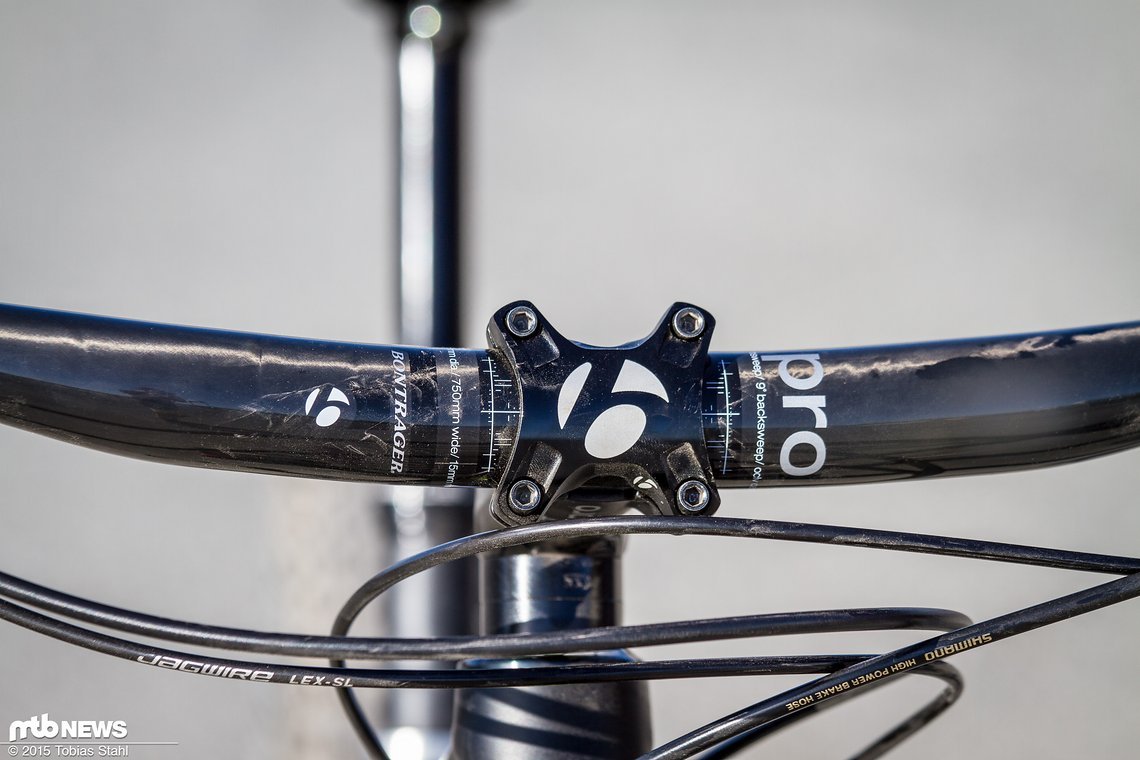 Die weiteren Anbauteile des Bikes kommen von Bontrager