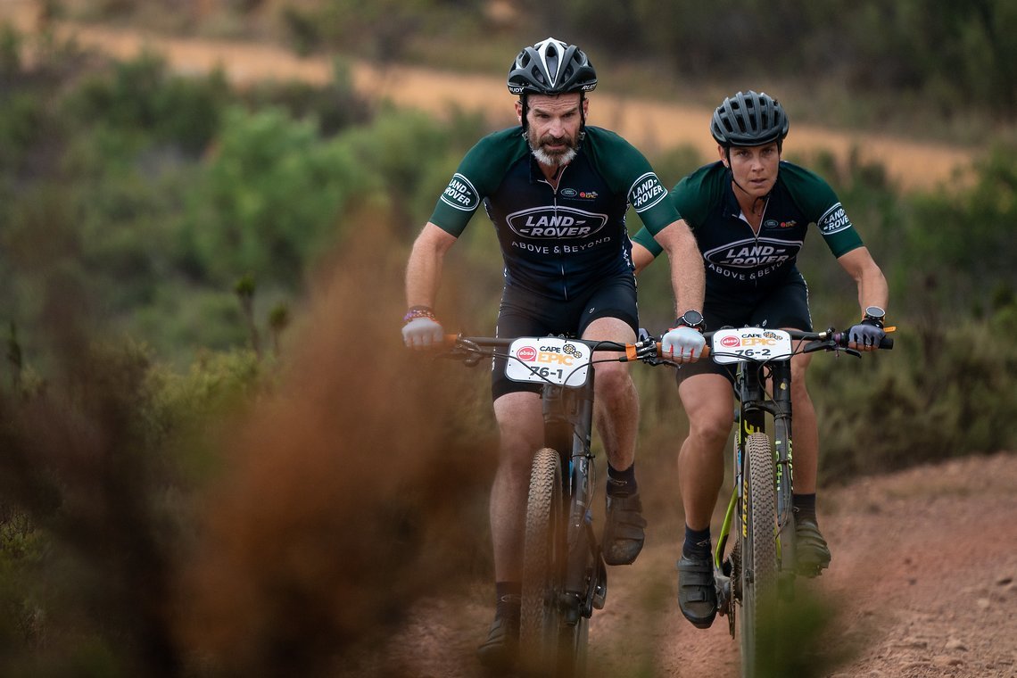 Martin and Jeannie Dreyer during the Prologue of the 2019 Absa Cape Epic Mountain Bike stage race held at the University of Cape Town in Cape Town, South Africa on the 17th March 2019.

Photo by Greg Beadle/Cape Epic

PLEASE ENSURE THE APPROPRIAT