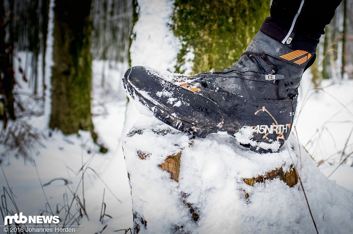 Auch im Schnee waren wir mit dem Schuh unterwegs - bis zu -4° haben wir getestet.
