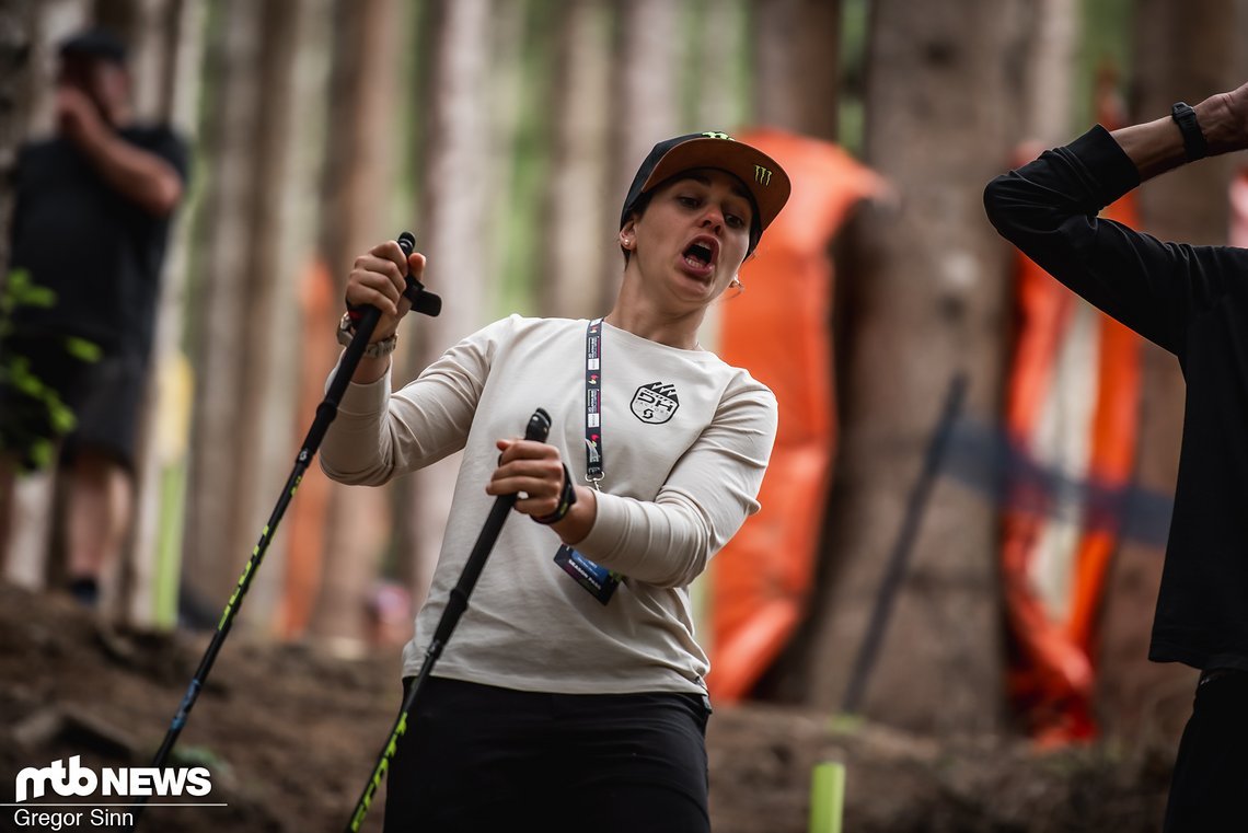 Marine Cabirou konnte den World Cup in Polen für sich entscheiden und scheint auch aufs Rennen in Leogang Bock zu haben.