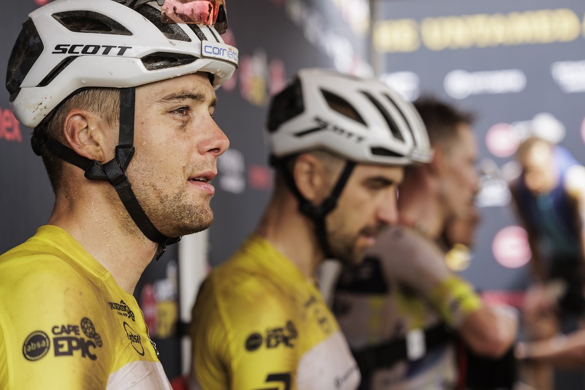 Filippo Colombo during Stage 4 of the 2025 Absa Cape Epic Mountain Bike stage race held at Fairview, Paarl, Cape Town, South Africa on the 20th March 2025. Photo by Nick Muzik/Cape Epic
PLEASE ENSURE THE APPROPRIATE CREDIT IS GIVEN TO THE PHOTOGRAPHE