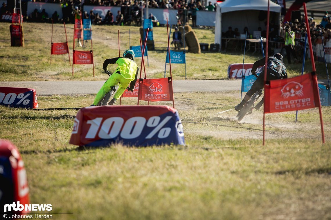 Ganz fiese Kurven, wenn man schnell fährt – im Zielsprint Heat 1